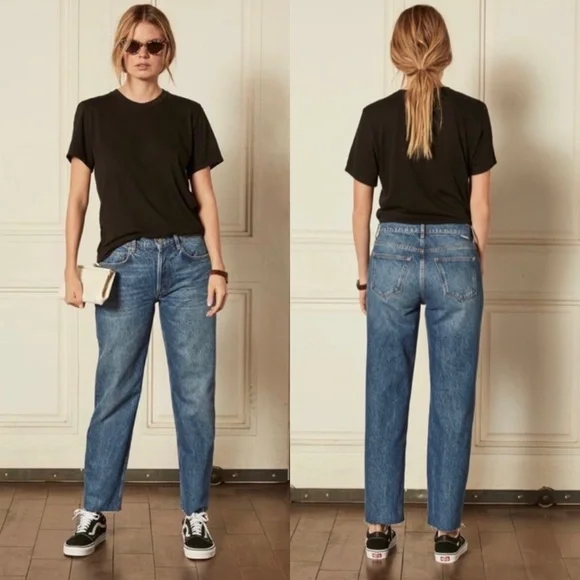 Boyish Tommy Jeans High Rise Straight Greed Wash Cotton Button Fly 26 Raw Hem - Picture 4 of 16